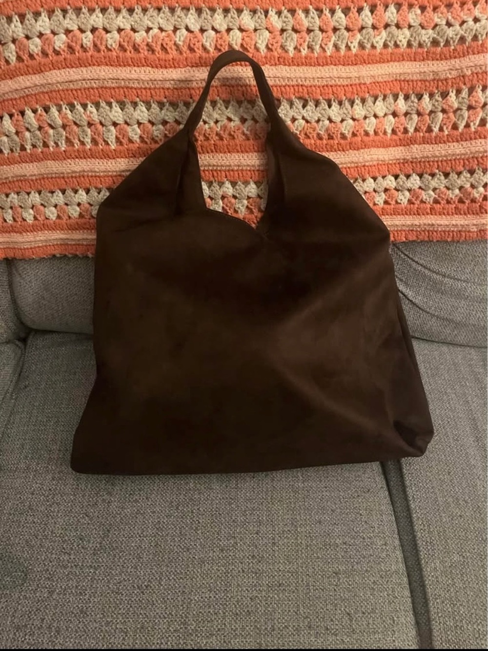 GAP Vegan Suede Shoulder Tote